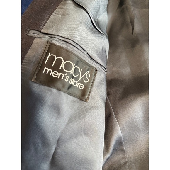 Pierre Cardin Men's 100%Wool Pinstripe Suit Jacket/Blazer, Navy, y2K, mob, power - Picture 6 of 9